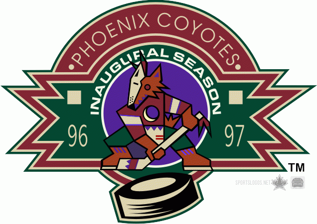Phoenix Coyotes 1997 Anniversary Logo iron on transfers for fabric version 3